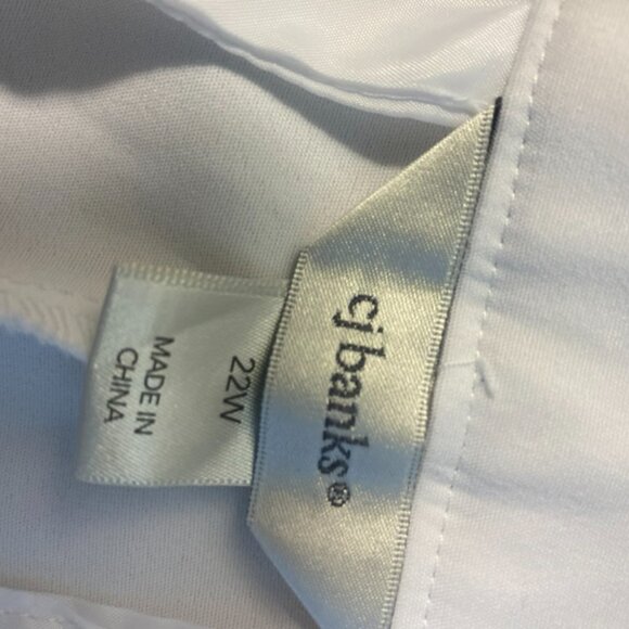 CJ Banks White Slacks size 22W NWOT - Picture 3 of 4